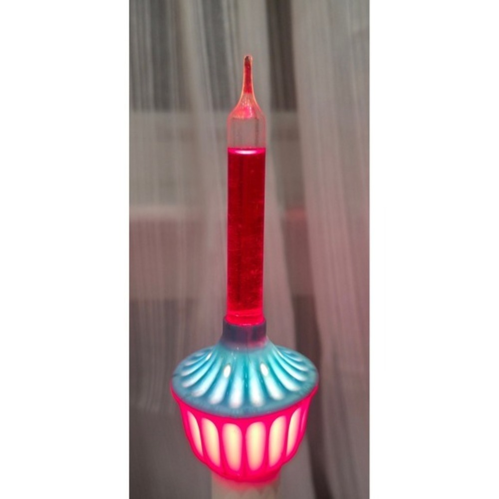 Vintage Bubble Light Bulbs Red Orange Christmas Tree Replacements Set of 2